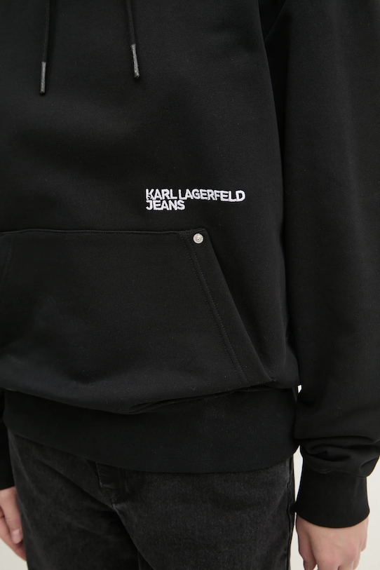 Karl Lagerfeld Jeans hanorac de bumbac A1W20019 negru