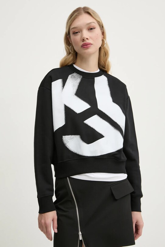 Бавовняна кофта Karl Lagerfeld Jeans бавовна чорний A1W20022