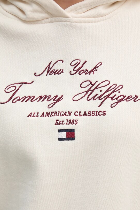 Хлопковая кофта Tommy Hilfiger WW0WW43842 бежевый