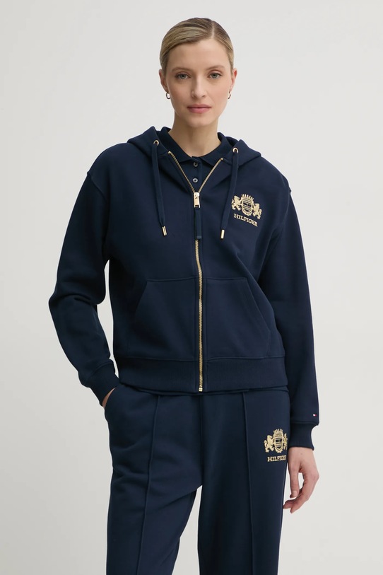 Bavlnená mikina Tommy Hilfiger bavlna tmavomodrá WW0WW43850