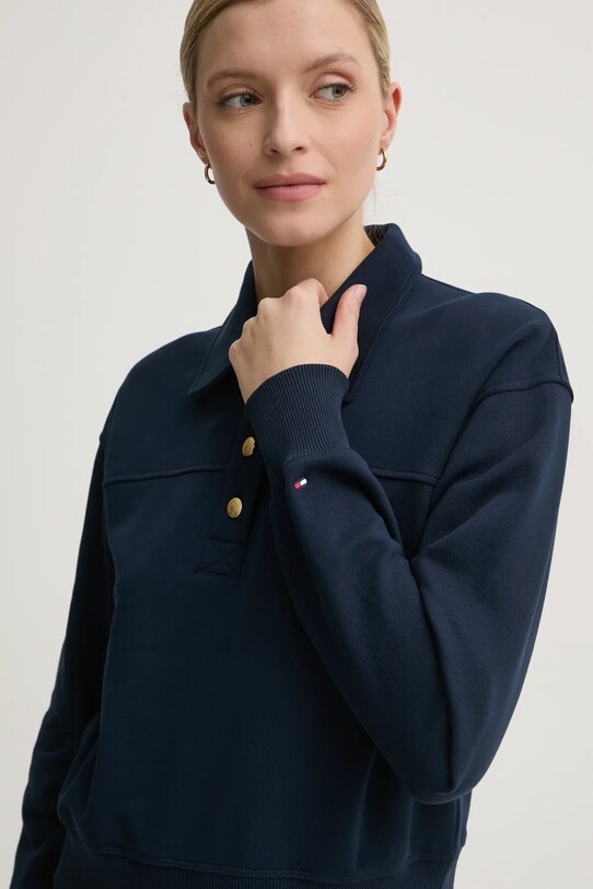 Бавовняна кофта Tommy Hilfiger темно-синій WW0WW44081