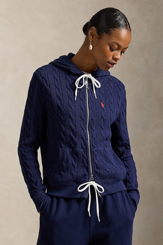 Polo Ralph Lauren bluza bawełniana bawełna granatowy 211959124