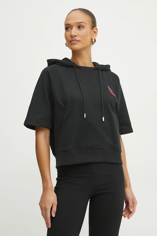 Bombažen pulover BOSS Orange črna 50531853