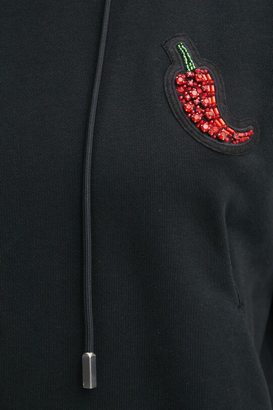 Bombažen pulover BOSS Orange 50531853 črna