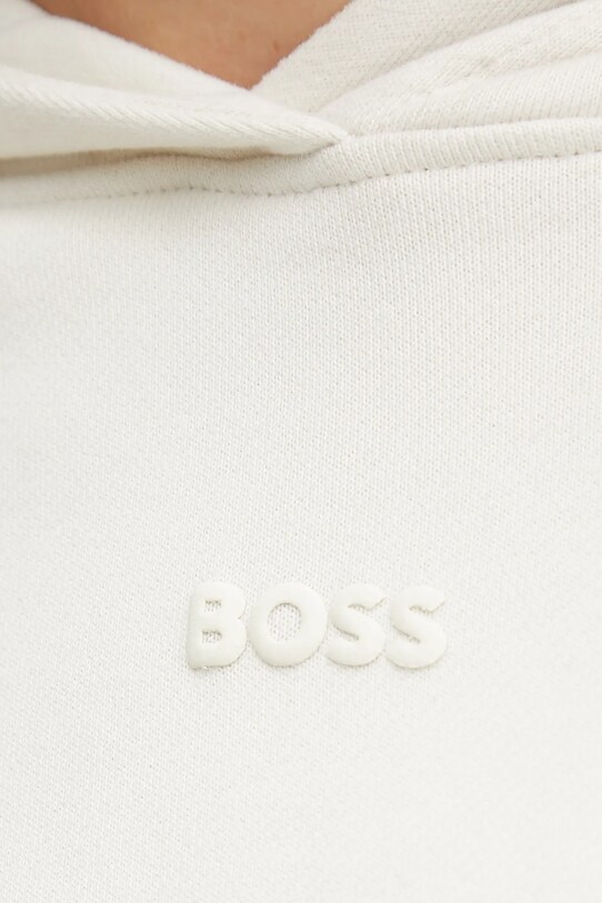 Бавовняна кофта BOSS Orange 50534815 бежевий