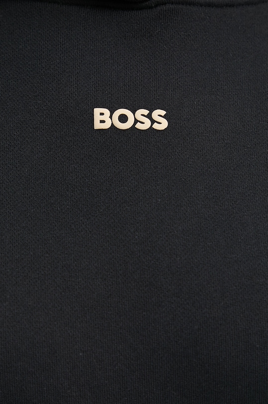 Βαμβακερή μπλούζα BOSS Orange 50534815 μαύρο