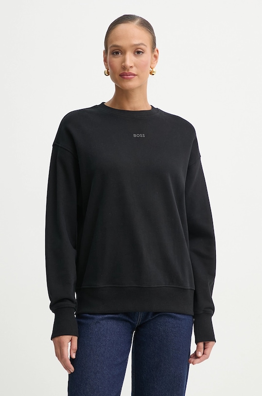 BOSS Orange bluza bawełniana bawełna czarny 50534821