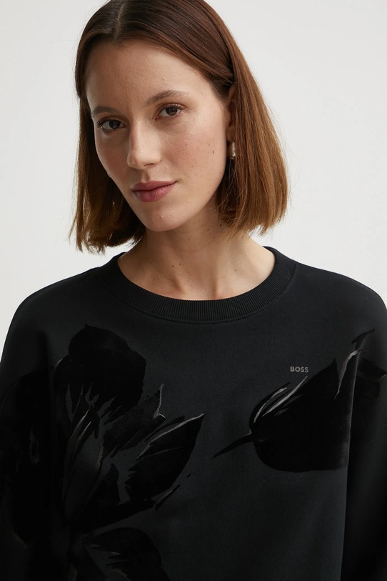 Pamučna dukserica BOSS crna 50535275