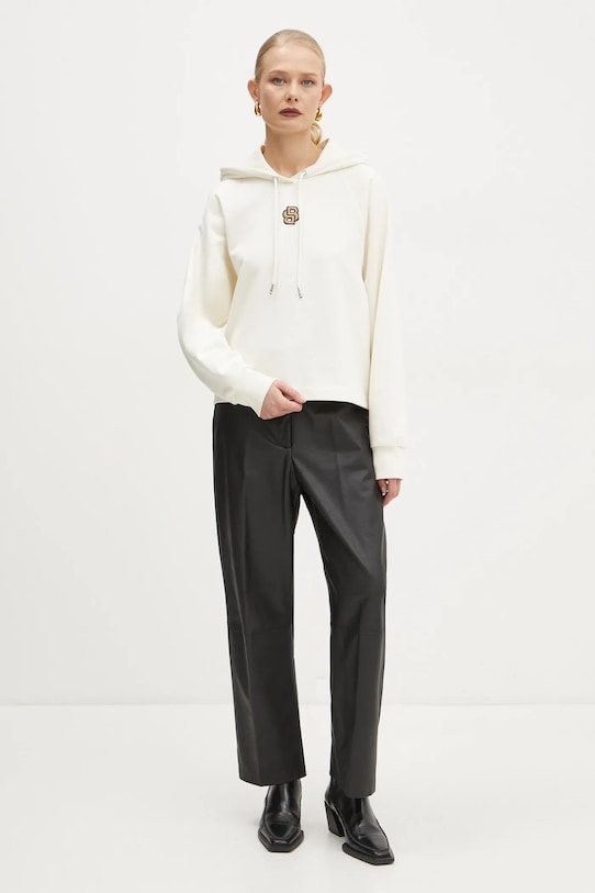 BOSS bluza bawełniana 50537934 beżowy SS25