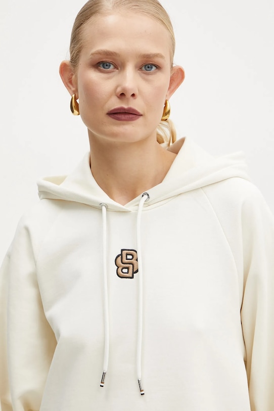 BOSS bluza bawełniana beżowy 50537934