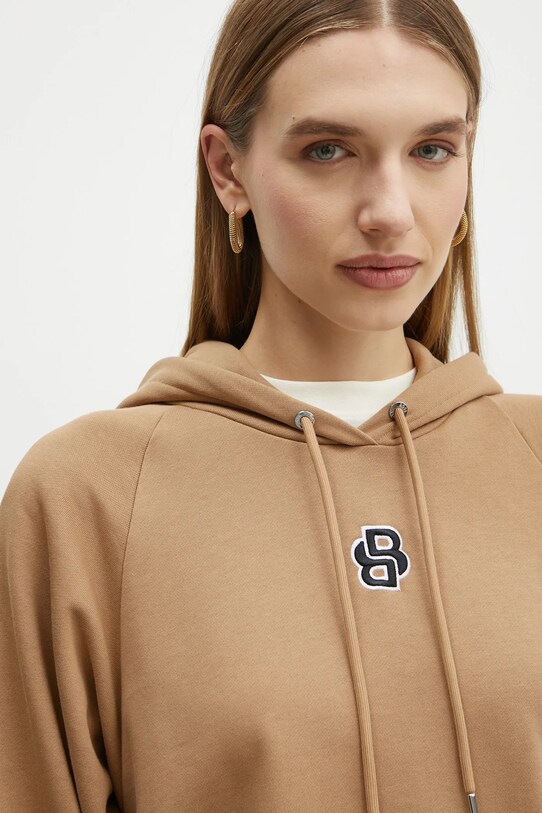 BOSS bluza bawełniana beżowy 50537934