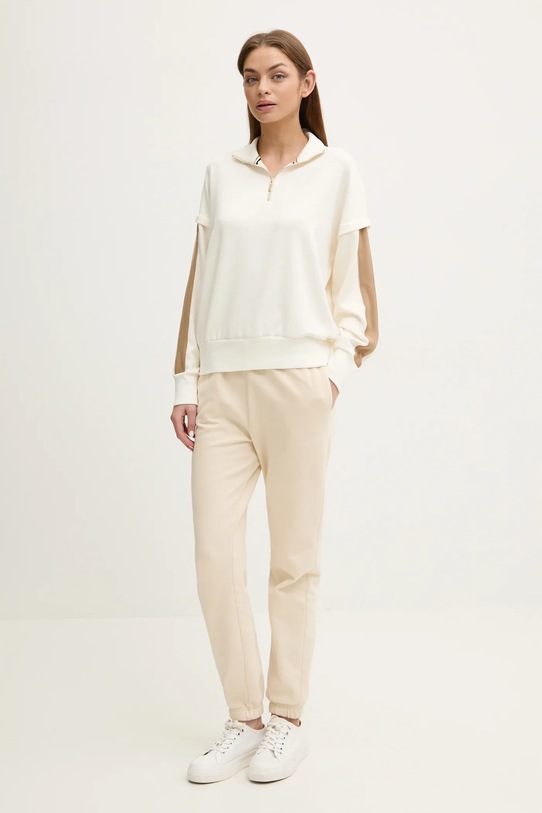 BOSS bluză lounge 50535825 bej SS25