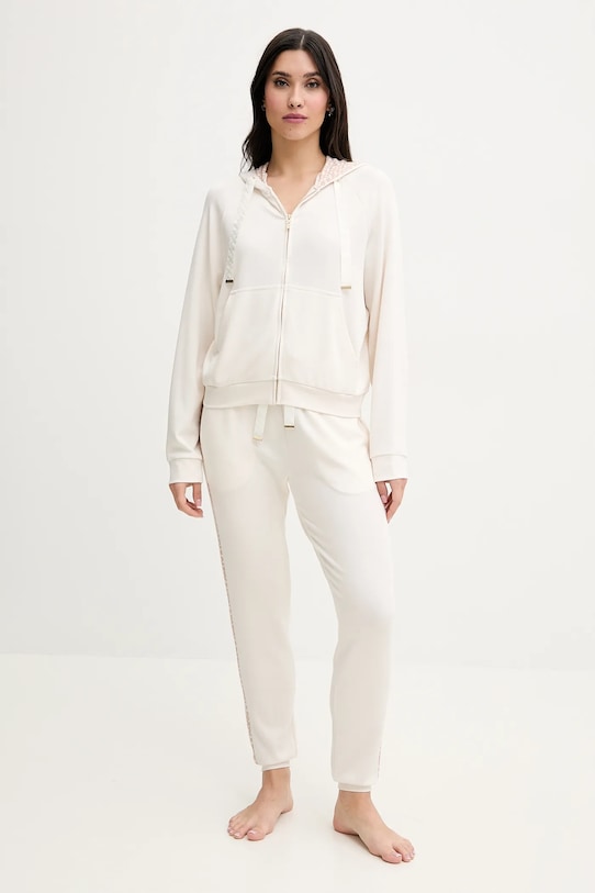 BOSS bluză lounge 50535842 bej SS25