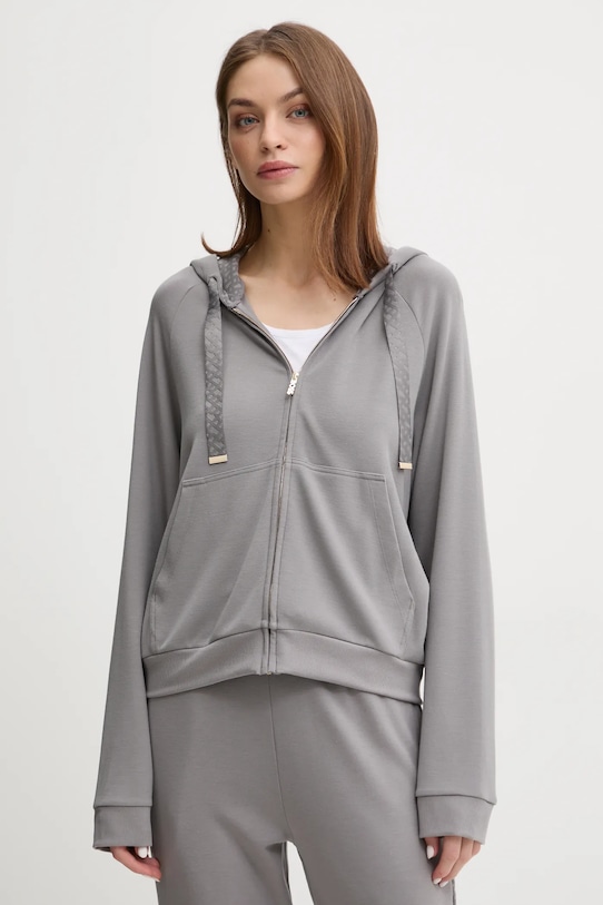 BOSS bluză lounge uni gri 50535842