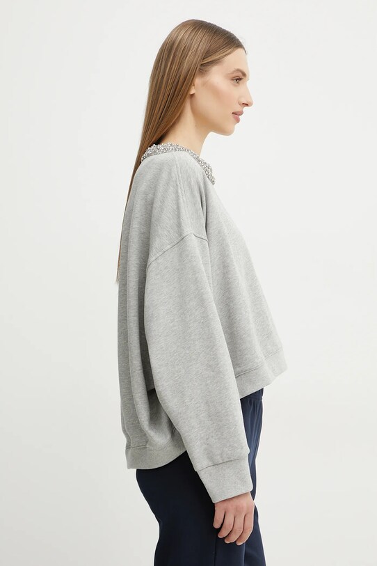 Bavlněná mikina Pinko šedá 104833.A2FV