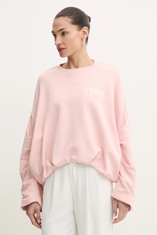 Pinko bluza bawełniana bawełna różowy 104281.A2BZ