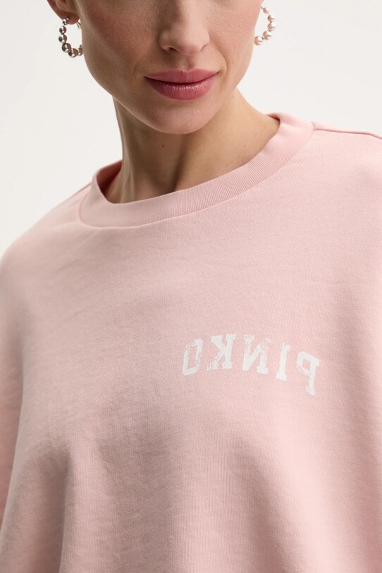Pinko bluza bawełniana różowy 104281.A2BZ