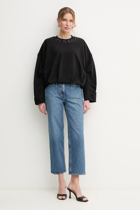Pinko bluza bawełniana bawełna czarny 104281.A2D3