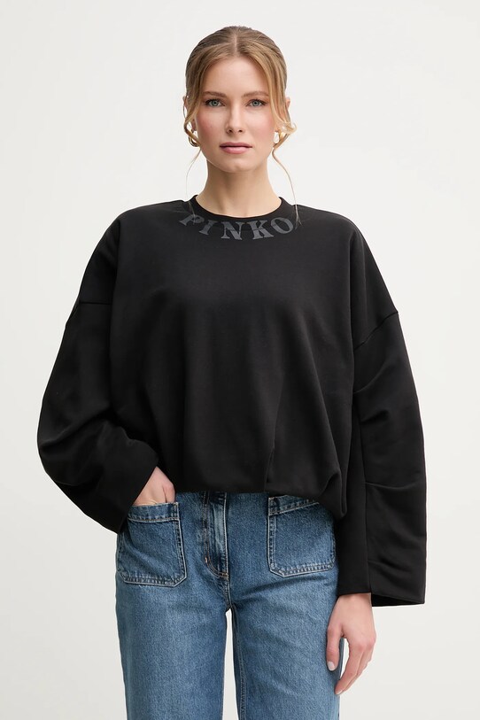 Odzież Pinko bluza bawełniana 104281.A2D3 czarny
