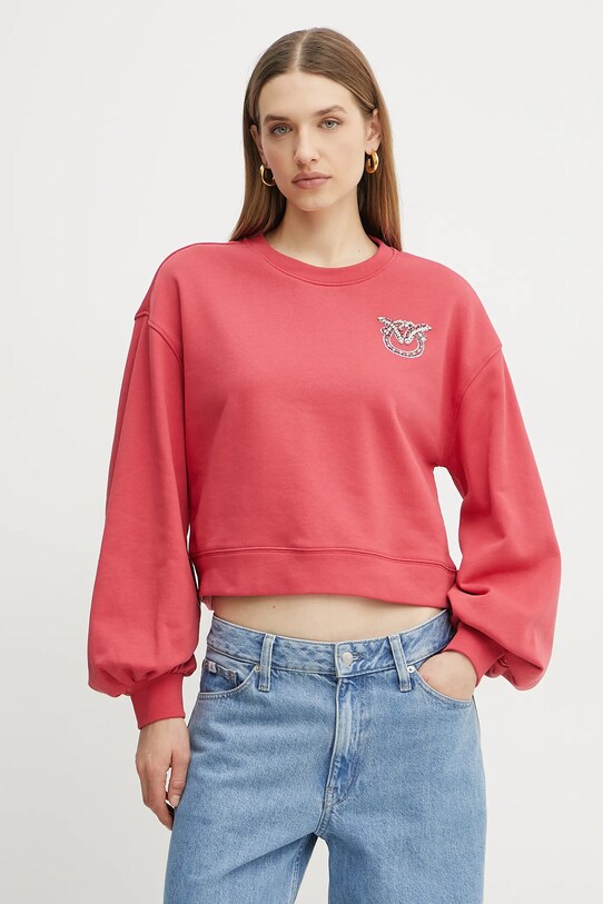 Pinko felpa in cotone senza rosa 102827.A2G8