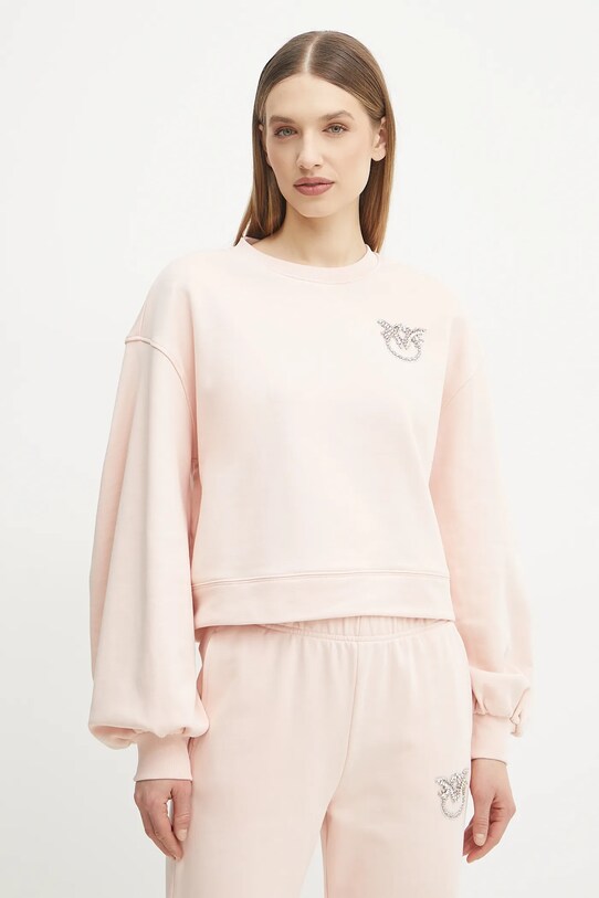 Pinko felpa in cotone senza rosa 102827.A2G8