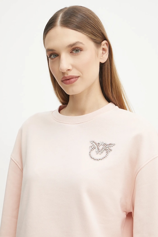 Pinko hanorac de bumbac roz 102827.A2G8