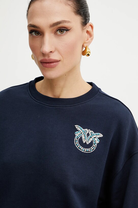 Pinko hanorac de bumbac bleumarin 102827.A2G8