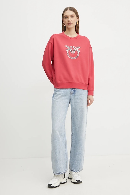 Pinko bluza bawełniana 100534.A2G8 różowy SS25