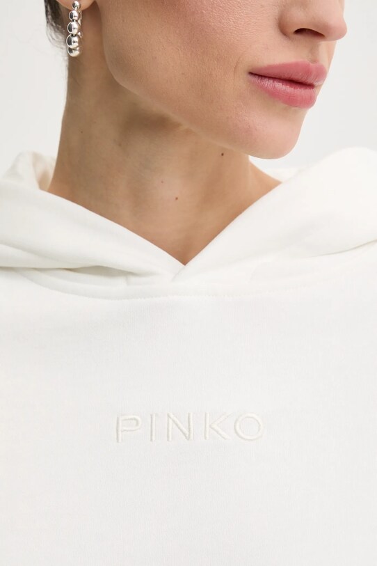 Bombažen pulover Pinko 104623.A2F9 bela