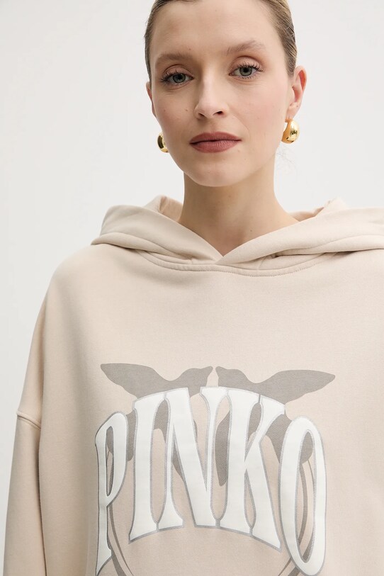 Pinko felpa in cotone beige 104623.A2CU