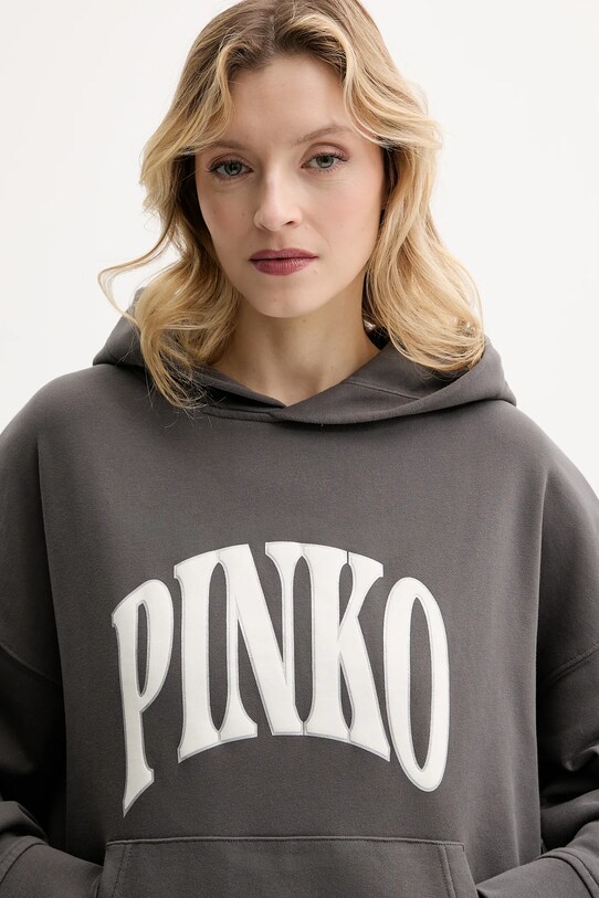 Pinko felpa in cotone grigio 104623.A2CU