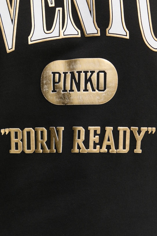 Βαμβακερή μπλούζα Pinko 104618.A2CZ μαύρο