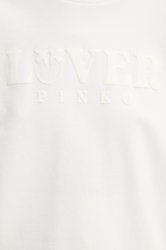 Bavlněná mikina Pinko 104618.A2DC bílá