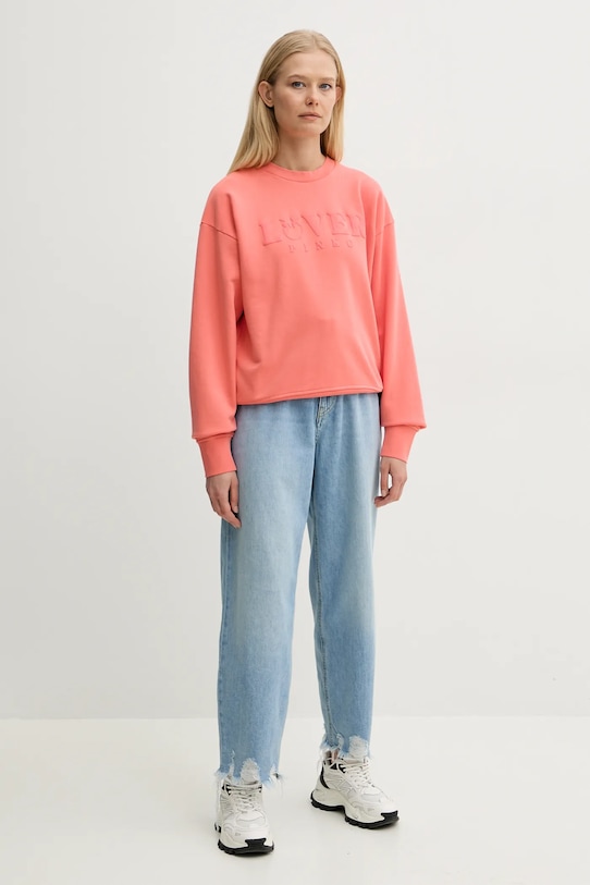 Pinko hanorac de bumbac 104618.A2DC portocaliu SS25