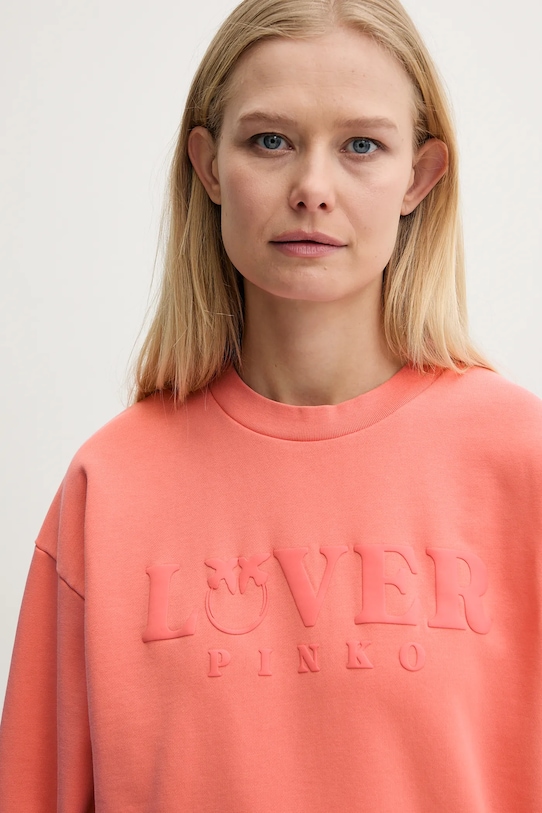 Pinko hanorac de bumbac portocaliu 104618.A2DC