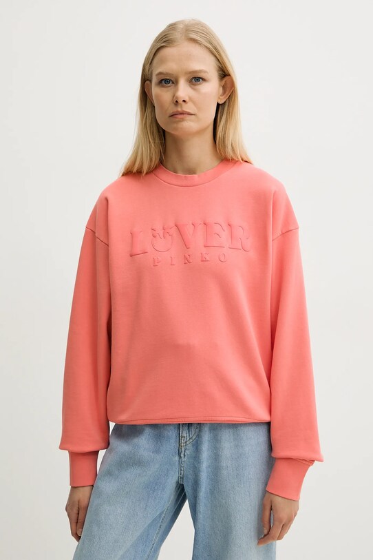 Pinko felpa in cotone senza rosa 104618.A2DC