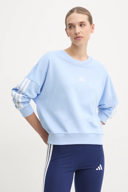 adidas bluza Essentials imprimeu albastru JD5283