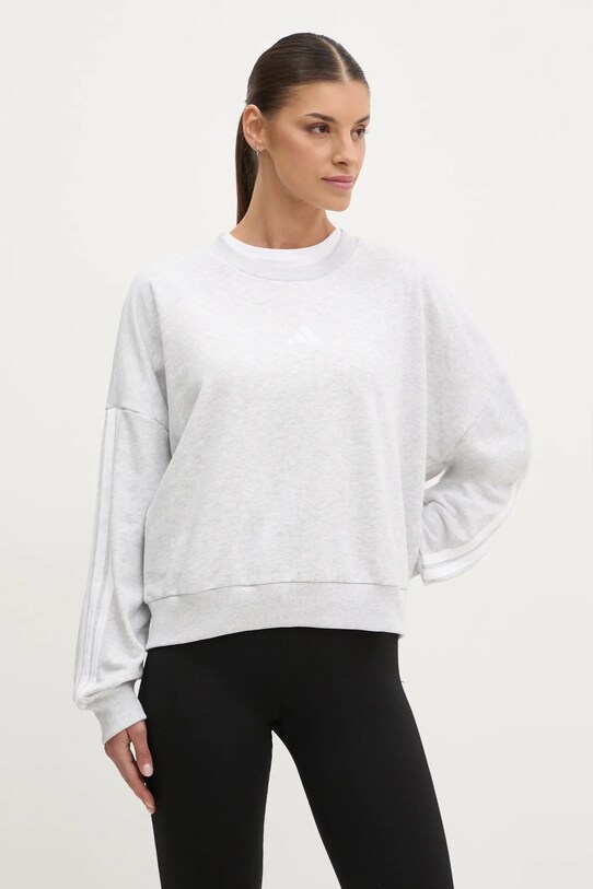 Кофта adidas Essentials без капюшона сірий JD5292