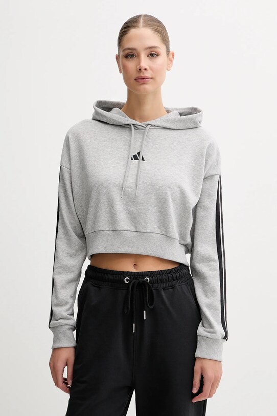 Μπλούζα adidas Essentials απλικέ γκρί JE0019