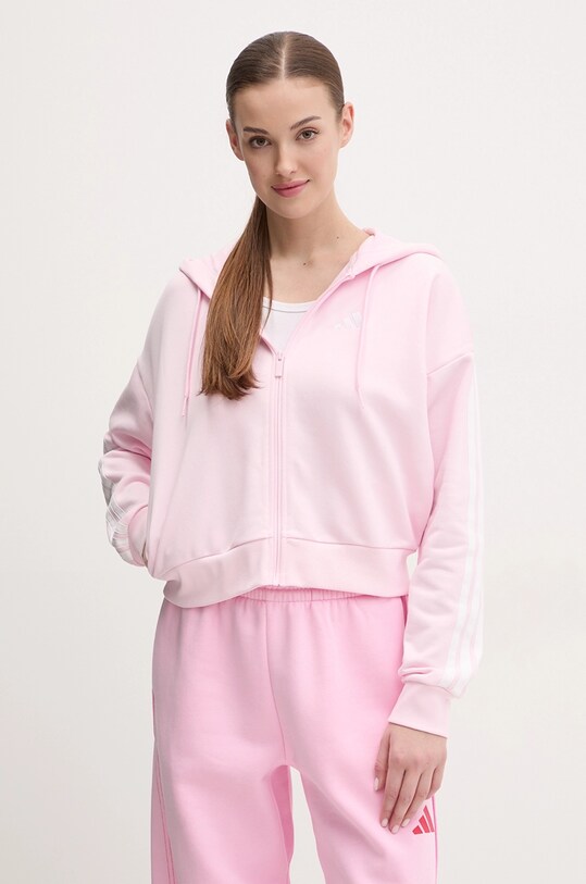 Pulover adidas Essentials S kapuco roza IS6998