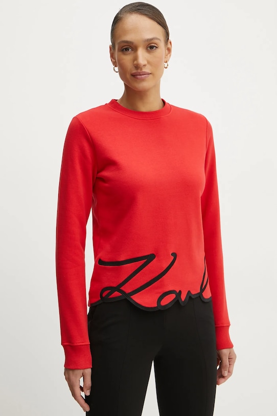 Karl Lagerfeld bluza imprimeu rosu A1W20010