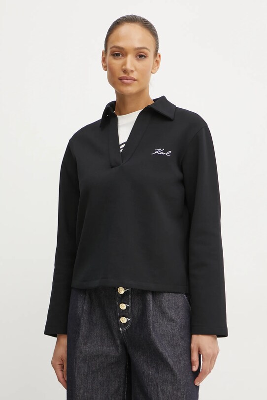 Karl Lagerfeld bluza uni negru A1W20042