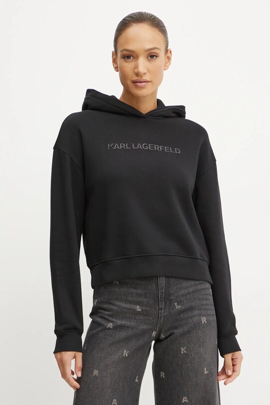 Karl Lagerfeld bluza imprimeu negru A1W20044