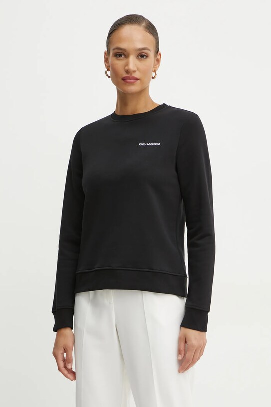 Karl Lagerfeld bluza uni negru A1W20066
