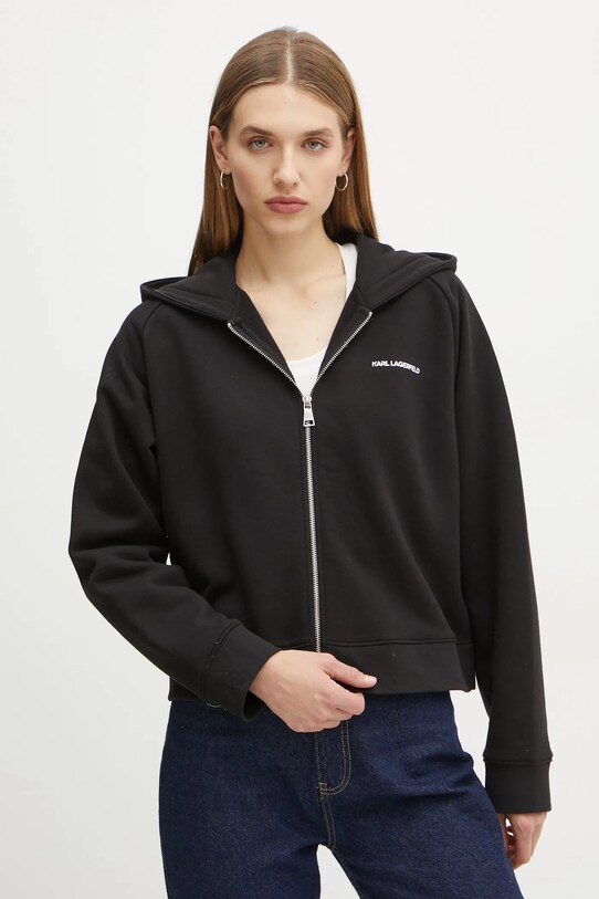 Mikina Karl Lagerfeld A1W20078 černá SS25