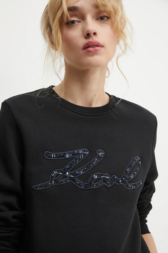 Karl Lagerfeld bluza negru A1W20094