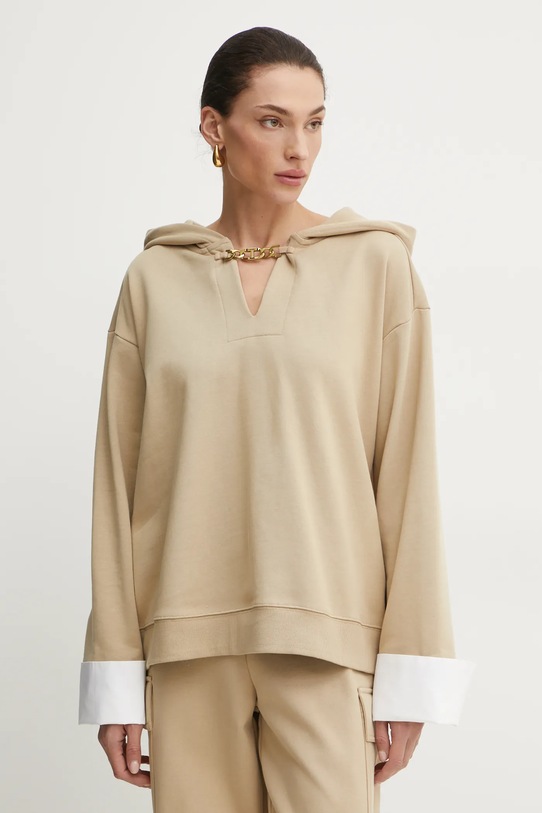 Twinset bluza bawełniana bawełna beżowy 251TE2070