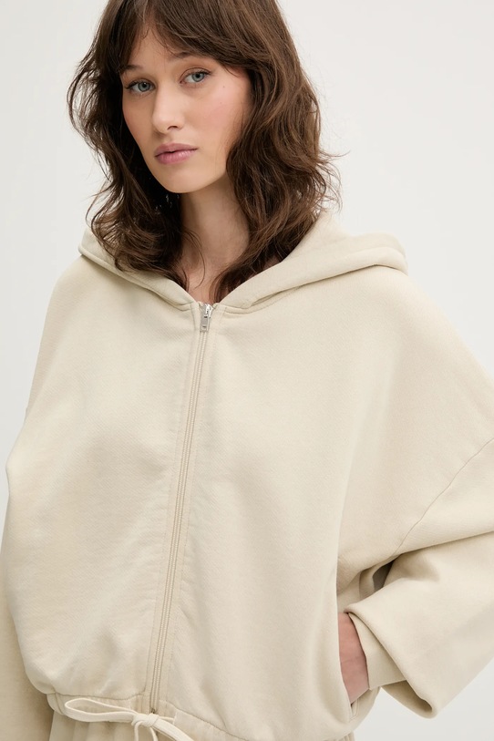 IRO bluza bawełniana beżowy WF14ORITTA
