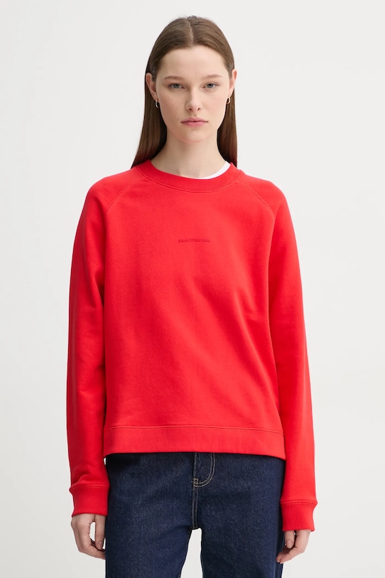 Marc O'Polo bluza bawełniana bawełna czerwony 5000005644