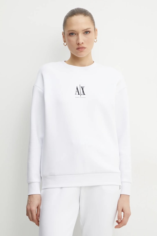 Armani Exchange bluza imprimeu alb XW000821.AF10818.NOS